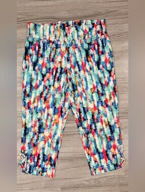 Attrye Women Y2K Multicolor Active Capri Leggings 8P